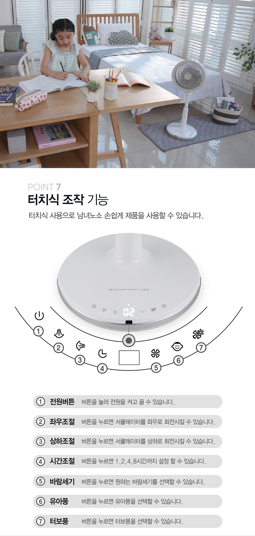 써큘레이터,스탠드형,4엽날개,회전용,여름가전/