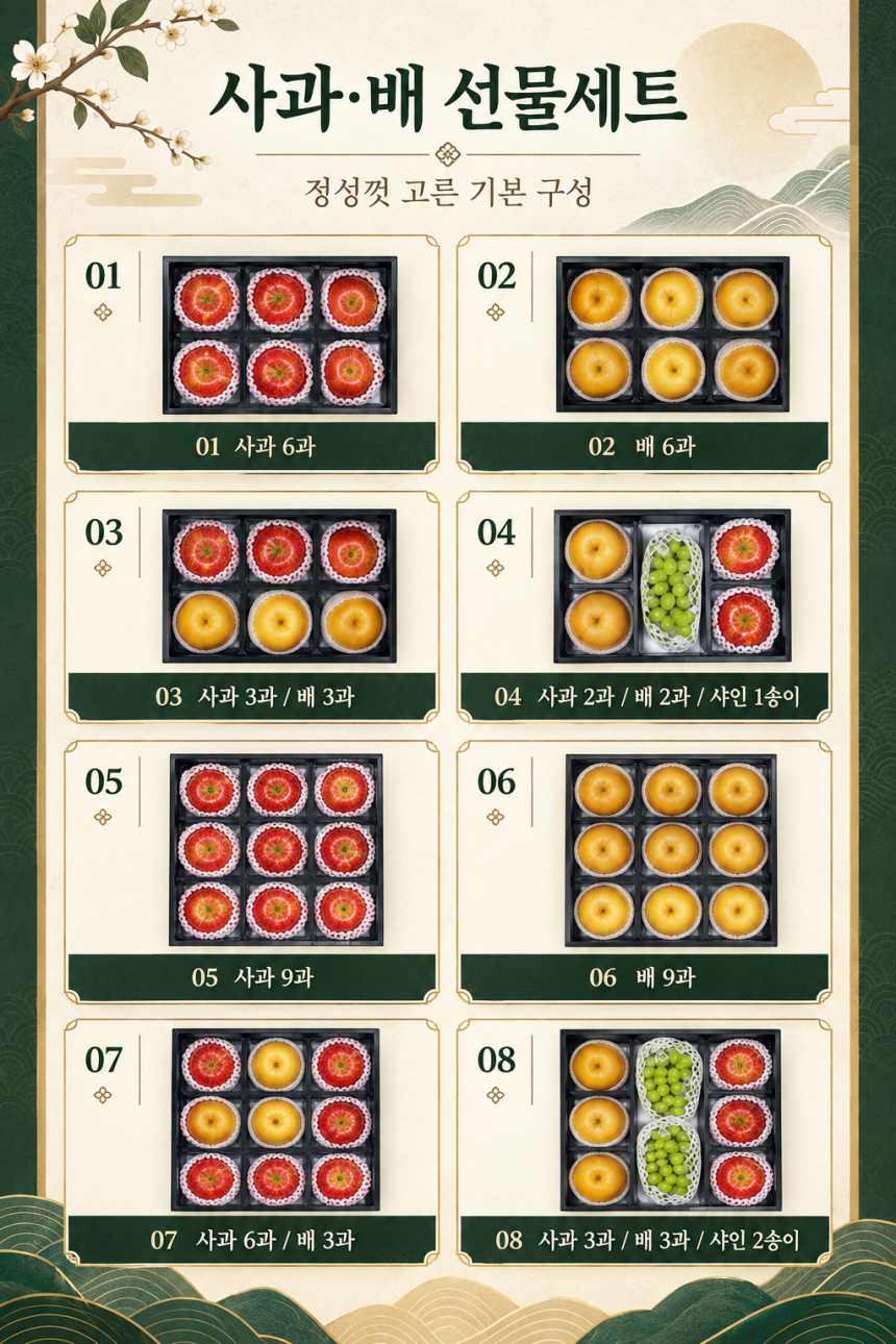 머스크메론 선물세트의 포장 상태와 전체 구성을 보여주는 이미지